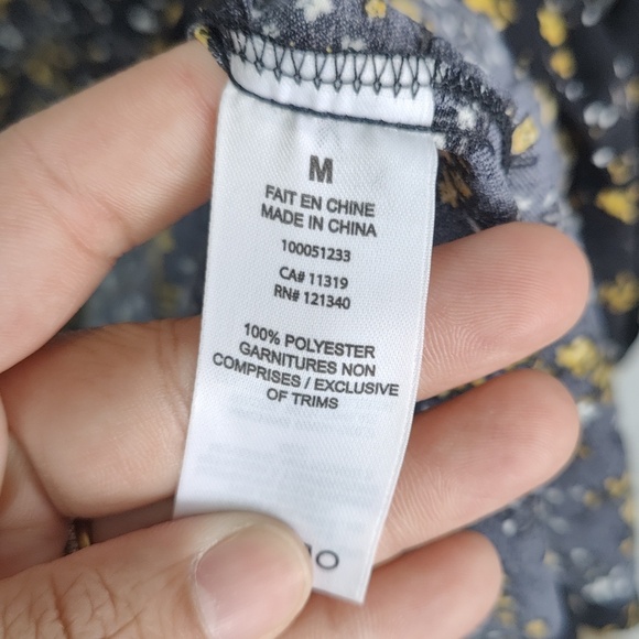 Dynamite Wrap-Style Black And Yellow Dress A16 - Picture 7 of 7